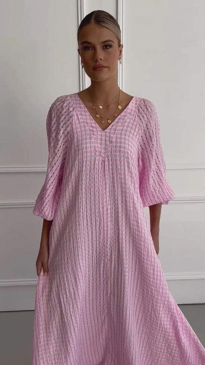 Alexandra Chequer Pink Dress dress Alexandra