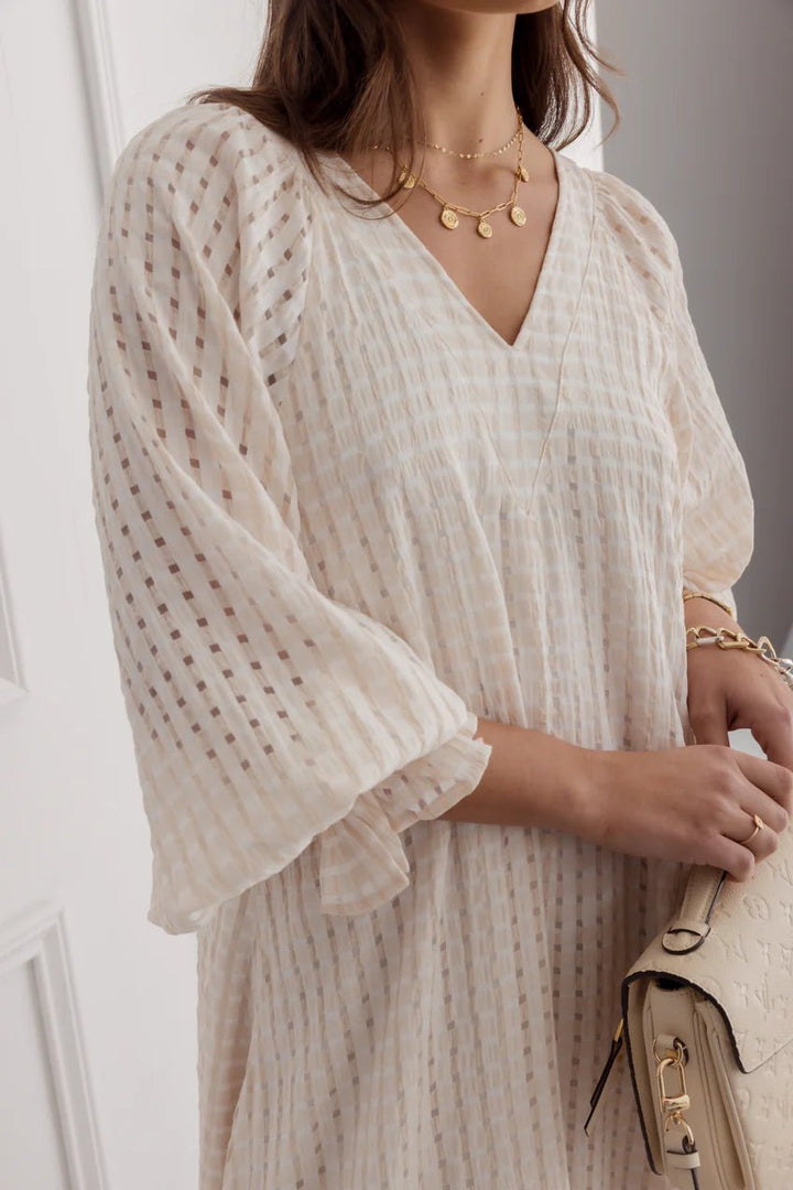 Alexandra Chequer White Dress dress Alexandra
