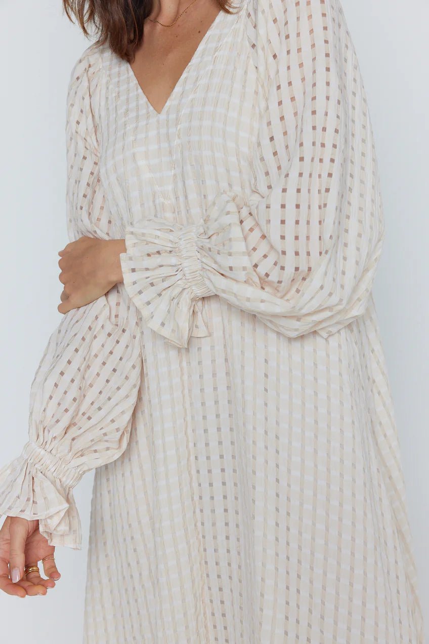 Alexandra Chequer White Dress dress Alexandra