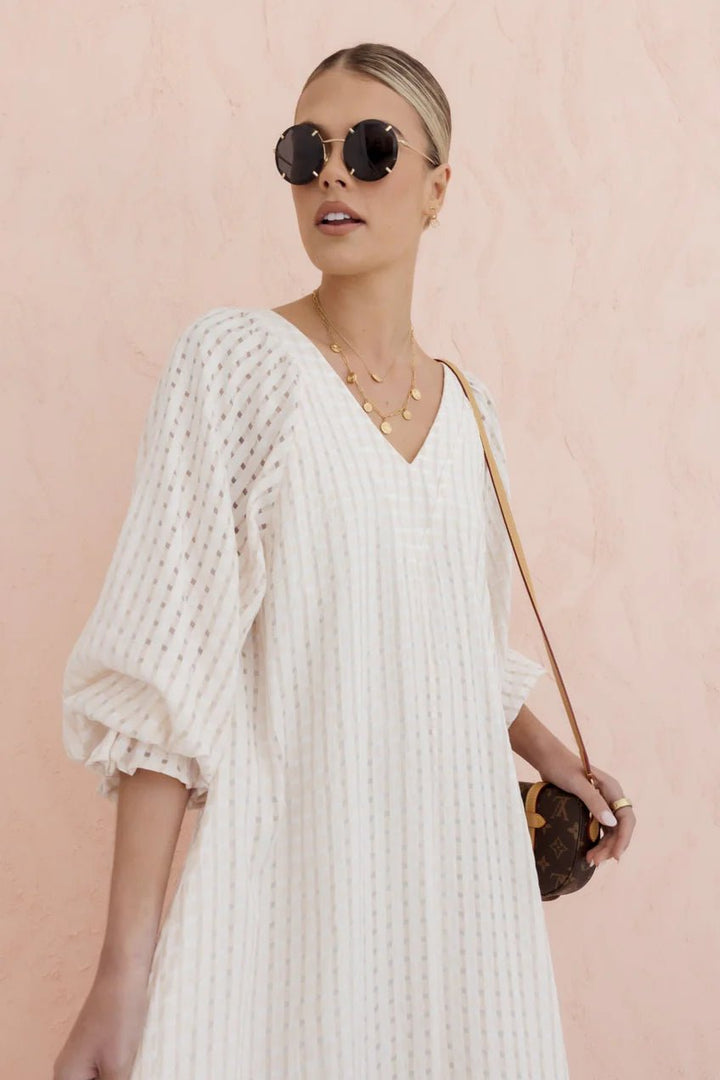 Alexandra Chequer White Dress dress Alexandra