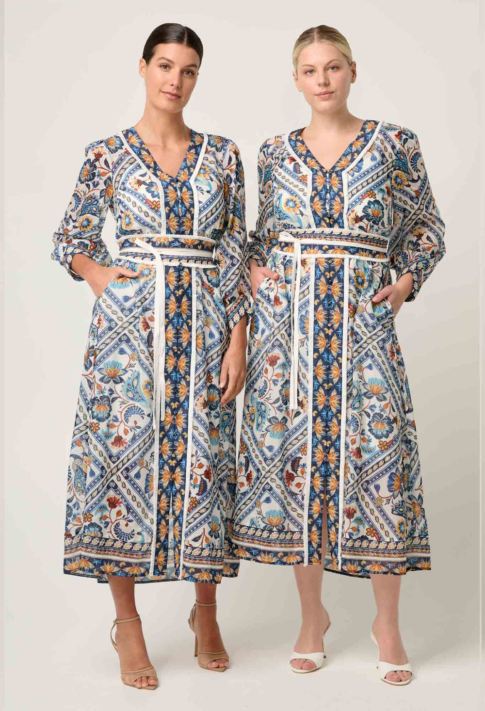 Alexis Silk Cotton Midi Dress in Petinos Floros Dress Once Was