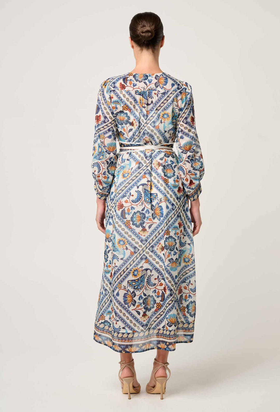 Alexis Silk Cotton Midi Dress in Petinos Floros Dress Once Was