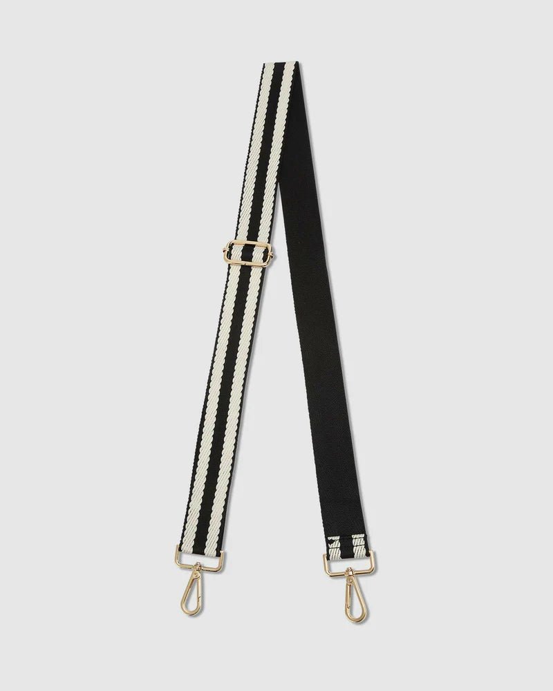 Alexis Stripe Weekender Travel Bag - Black Stipe Handbag Louenhide