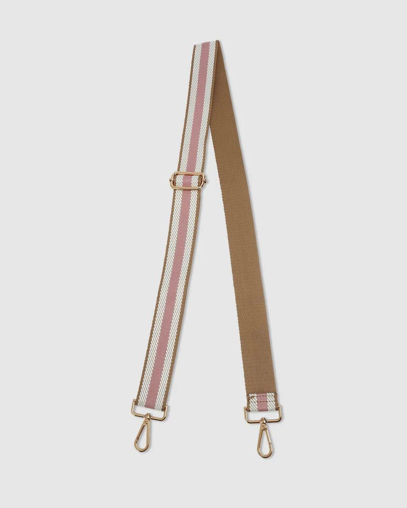 Alexis Stripe Weekender Travel Bag - Camel Handbag Louenhide