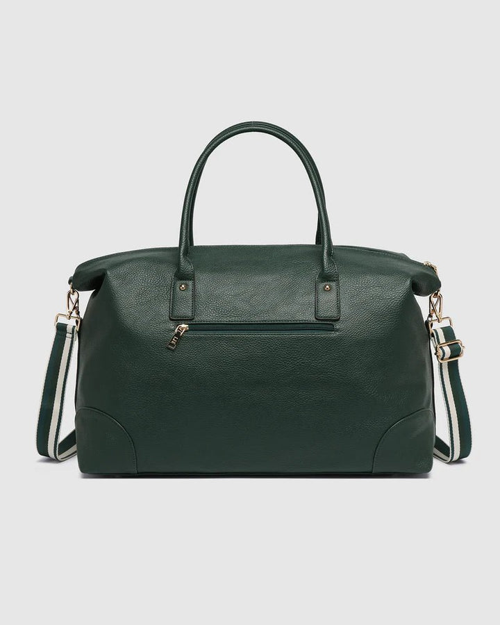 Alexis Stripe Weekender Travel Bag - Forest Green Stripe Handbag Louenhide