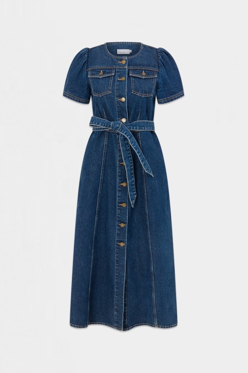 allude dress - indigo denim Zoe Kratzmann