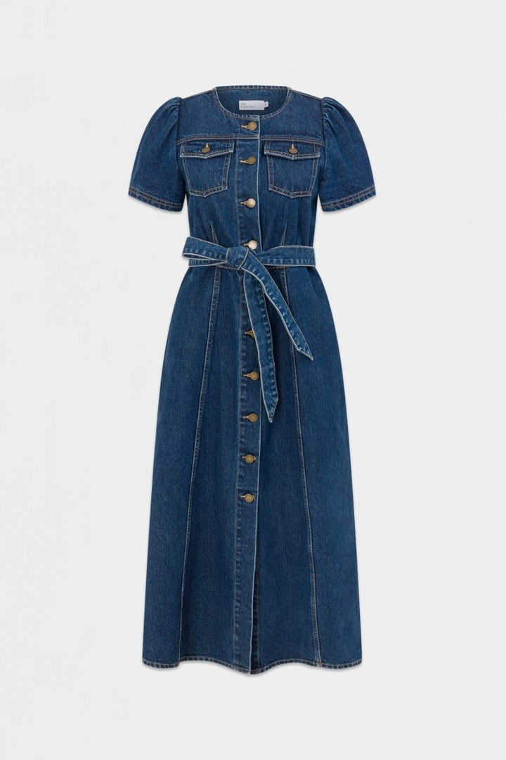 allude dress - indigo denim Zoe Kratzmann