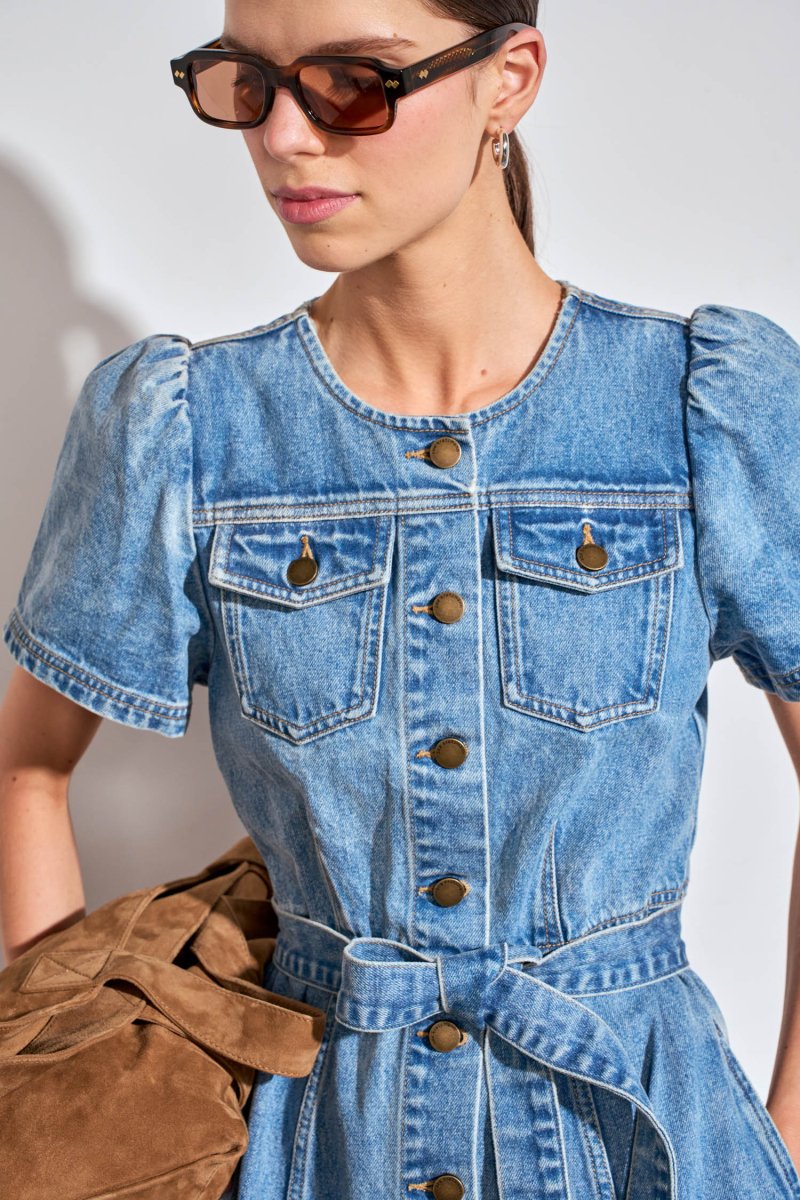 allude dress - mid denim dress Zoe Kratzmann