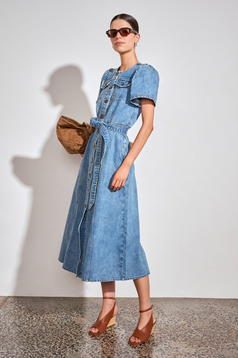 allude dress - mid denim dress Zoe Kratzmann