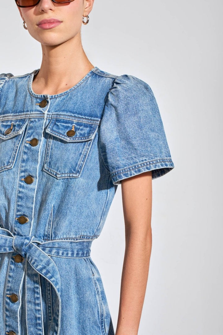 allude dress - mid denim dress Zoe Kratzmann
