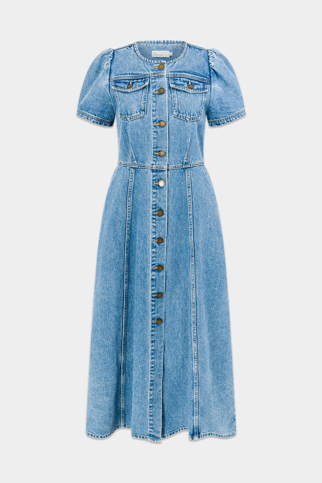 allude dress - mid denim