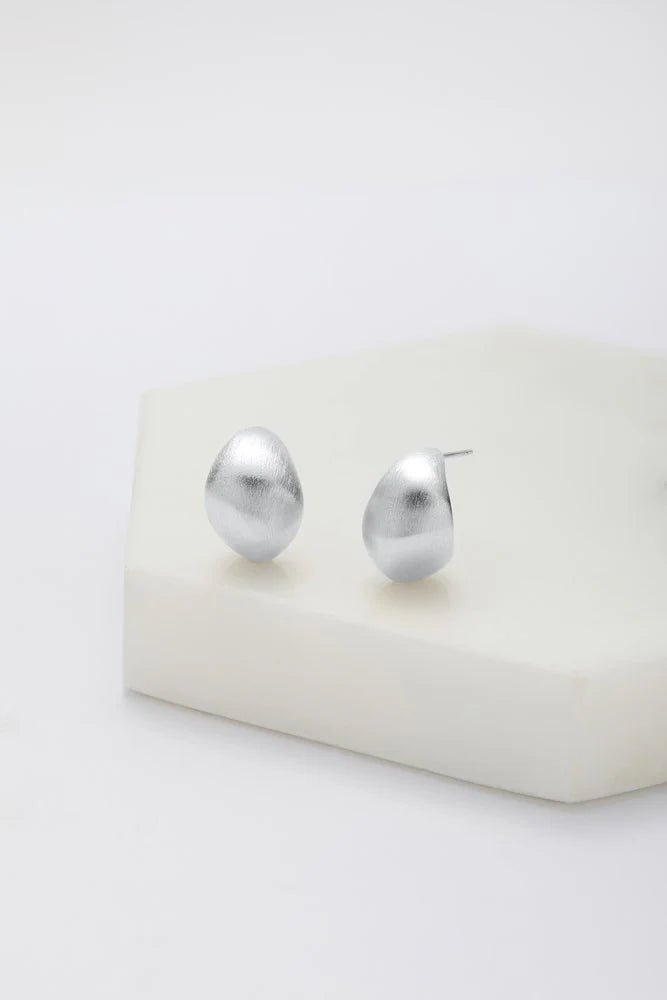 Ally Earing Brushed Silver earing Zafino Jewellery