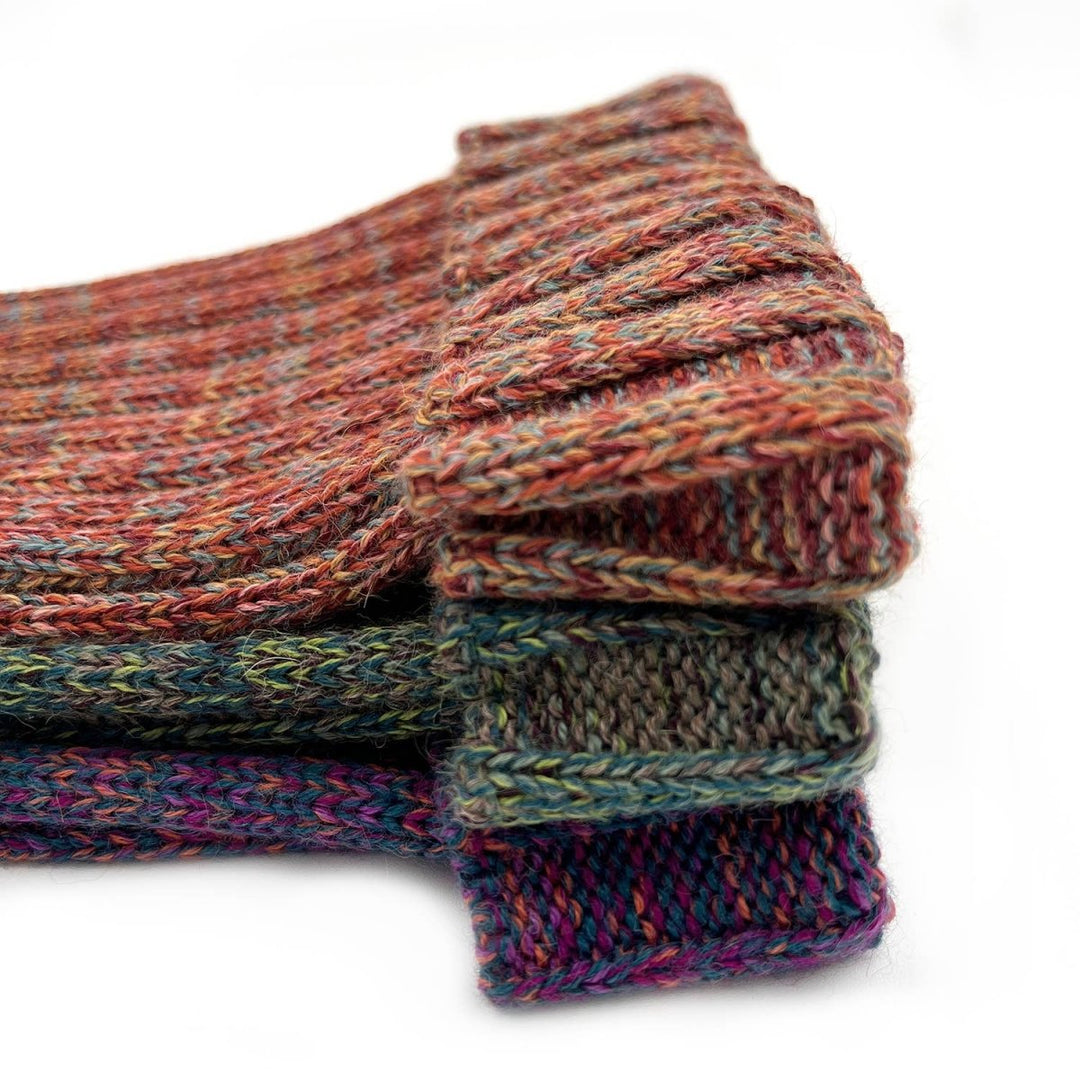 Alpaca Beanie Hat - Accordion - Moss scarves Shupaca Alpaca