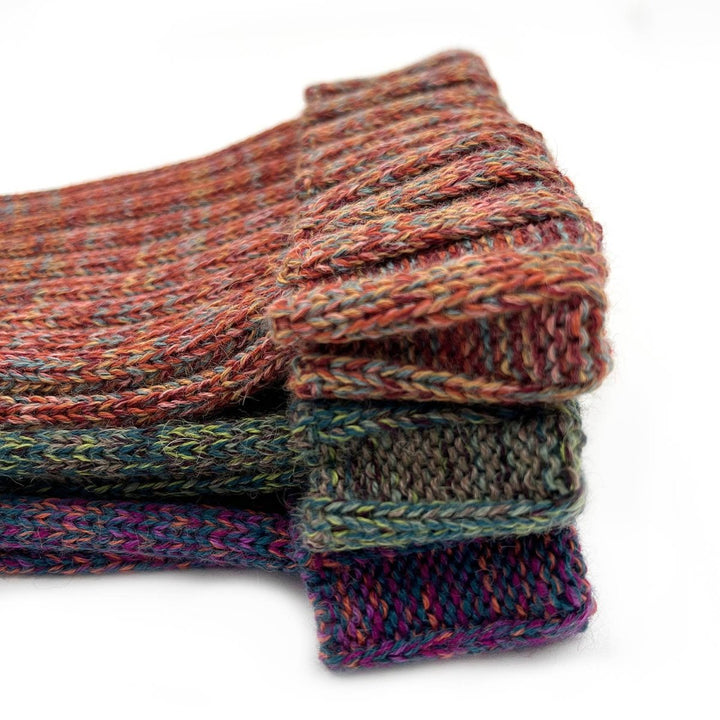 Alpaca Beanie Hat - Accordion - Moss scarves Shupaca Alpaca