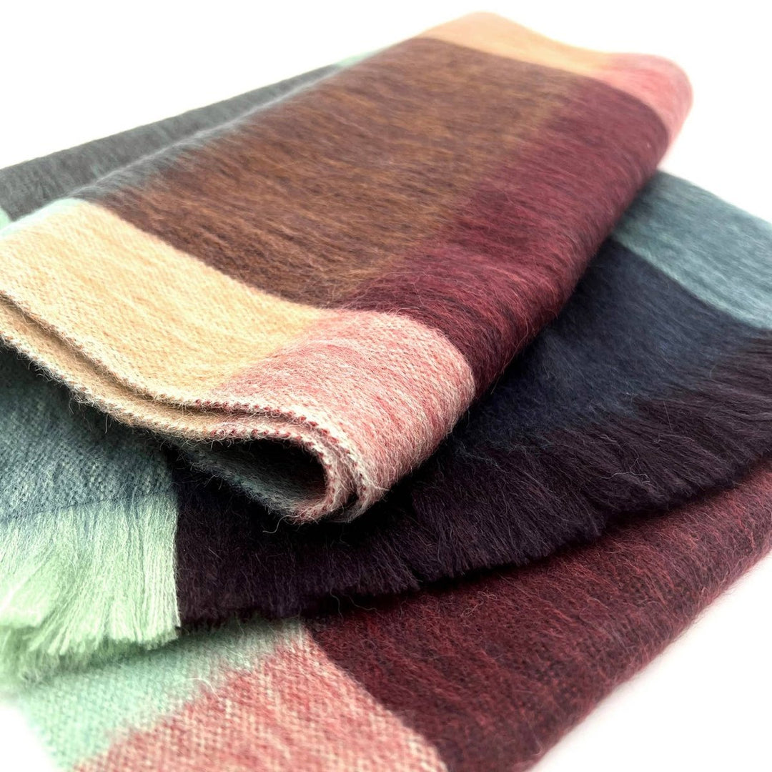 Alpaca Plaid Scarf - Twilight Shupaca Alpaca