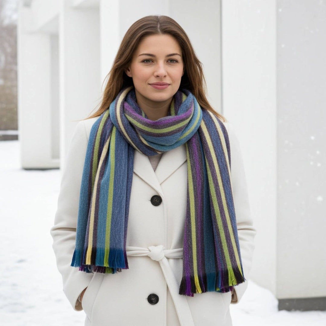 Alpaca Scarf - Blue Bird scarves Shupaca Alpaca