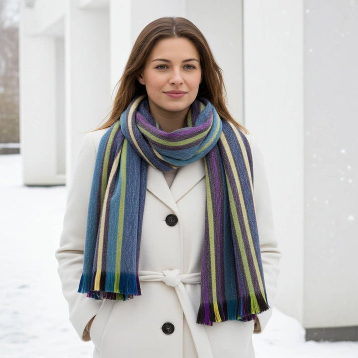 Alpaca Scarf - Blue Bird scarves Shupaca Alpaca