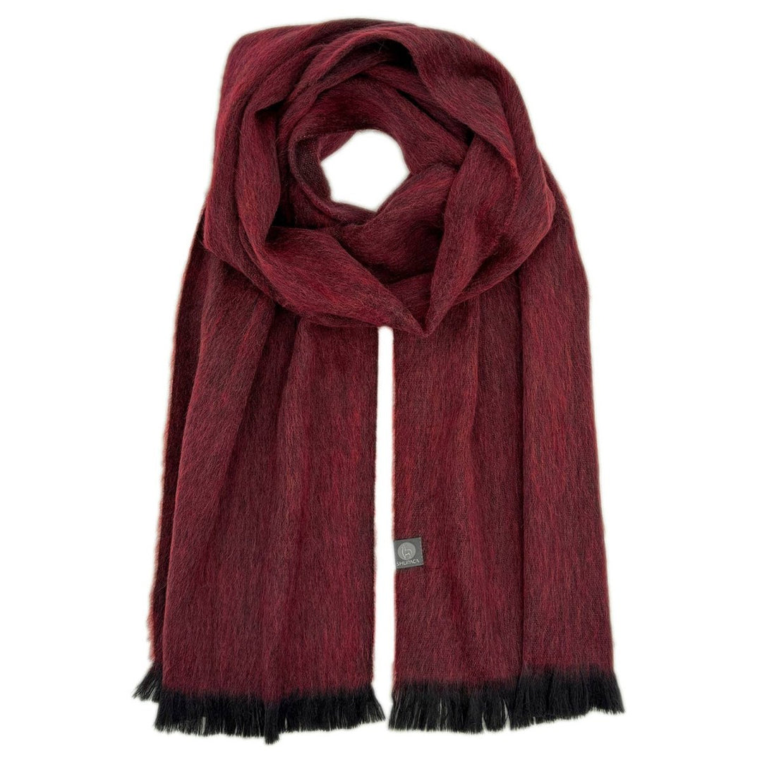 Alpaca Scarf - Sapphire Red scarves Shupaca Alpaca