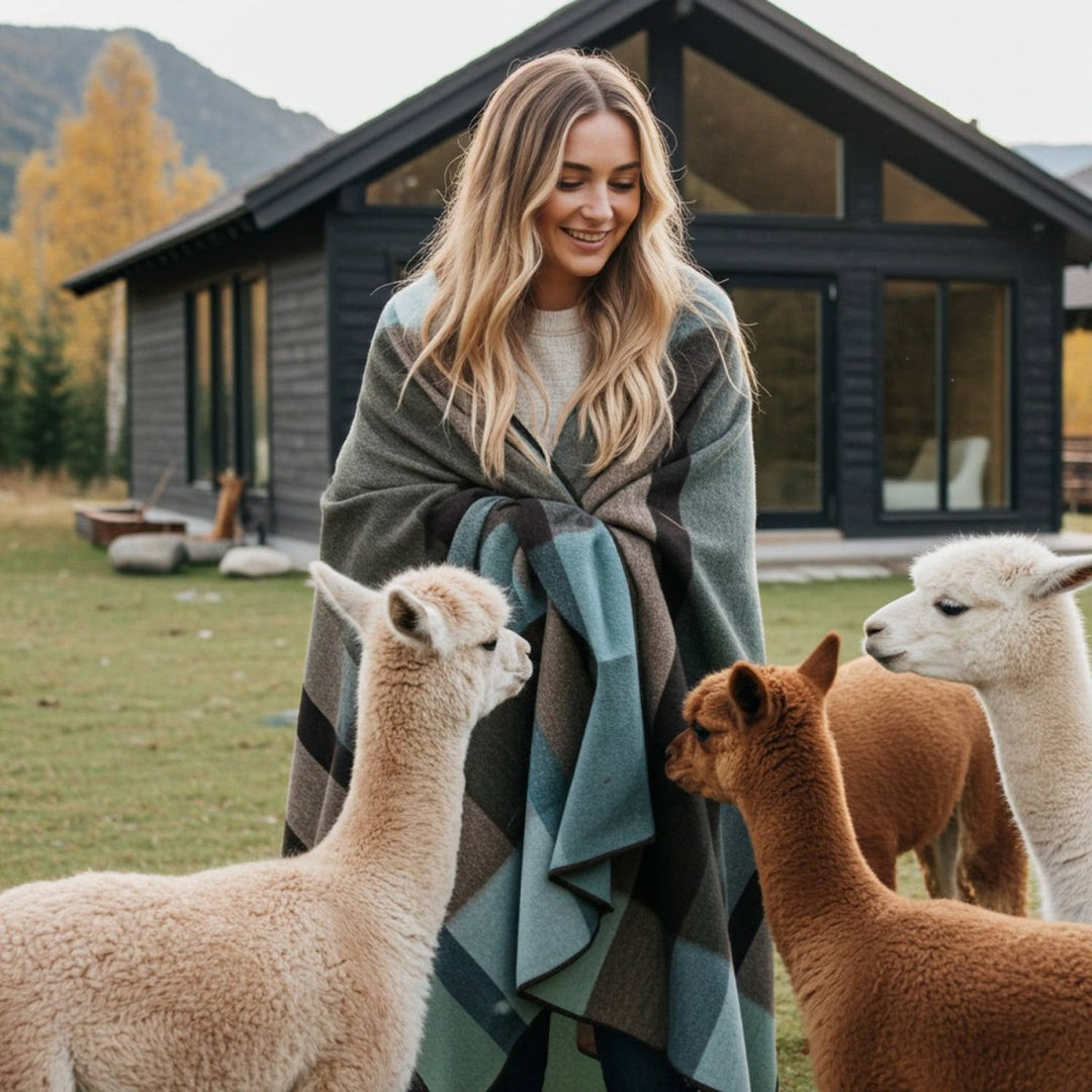 Alpaca Throw Blanket - Mosswood Shupaca Alpaca