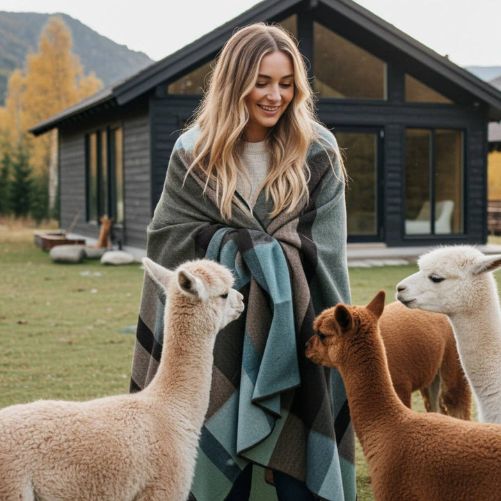 Alpaca Throw Blanket - Mosswood Shupaca Alpaca