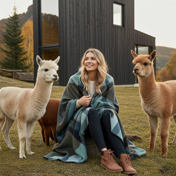 Alpaca Throw Blanket - Mosswood Shupaca Alpaca