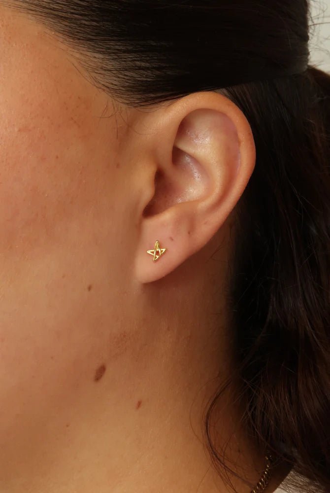 amelia stud earing - 925 sterling silver / gold earing Zafino Jewellery
