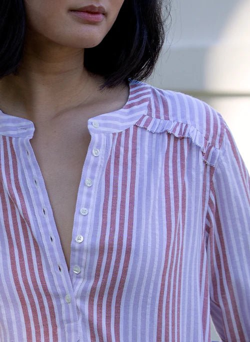 Amelie with Frill Lilac Blouse blouse Marie Louise De Monteray