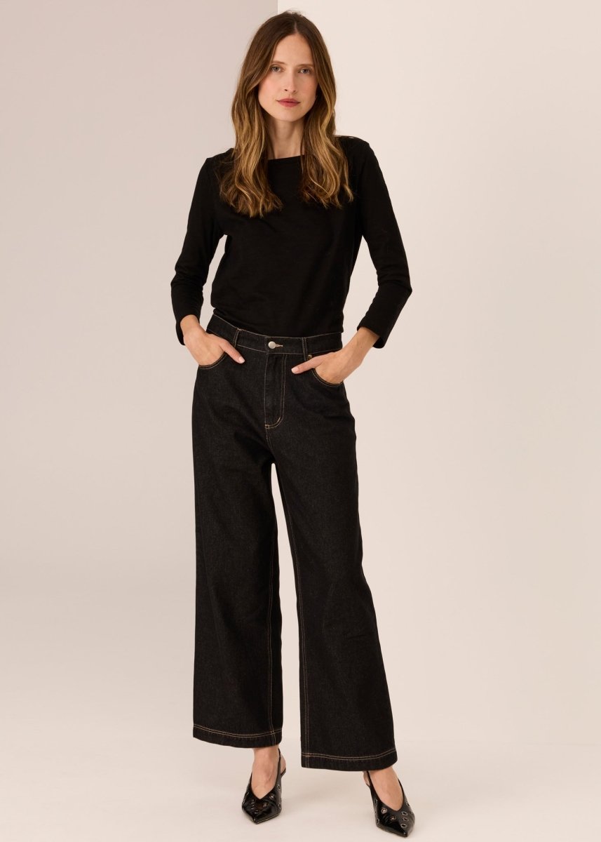 Andie Cropped Jean - Black Wash jeans POL