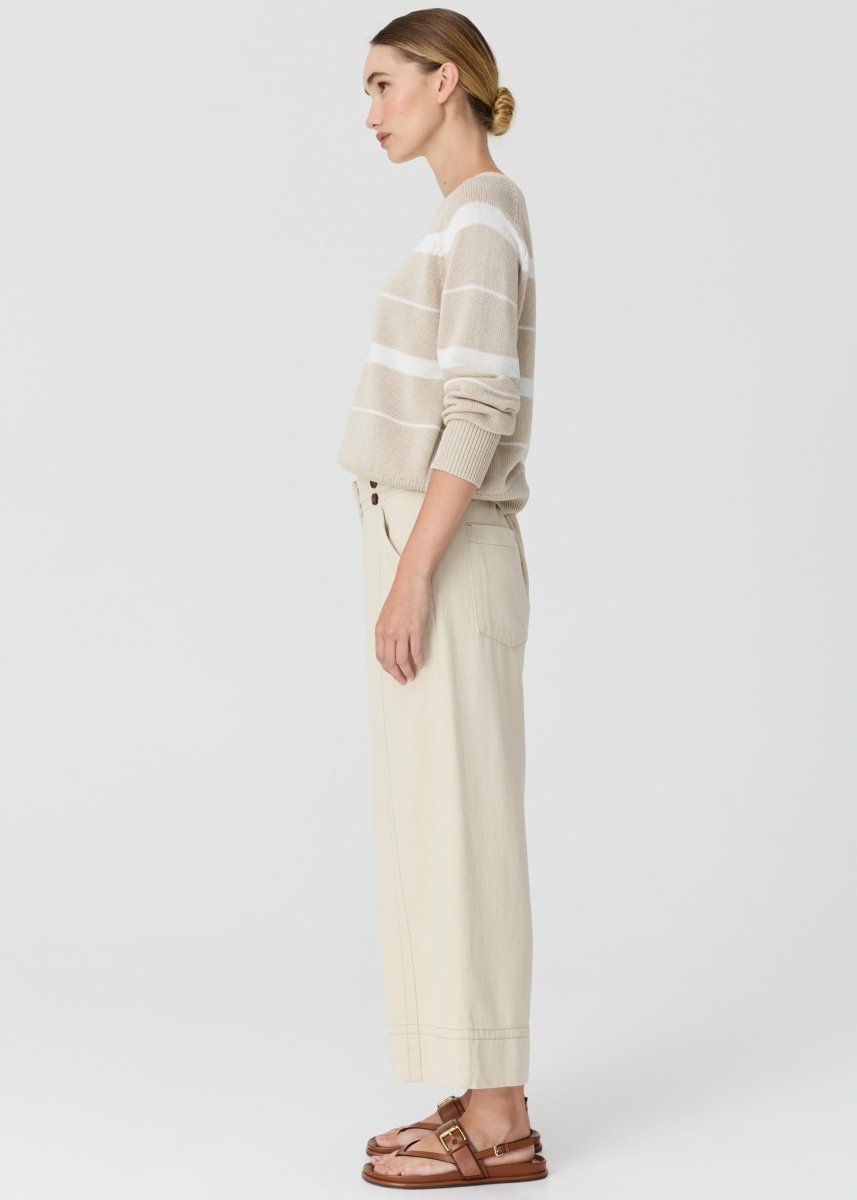 Anise Crop Denim Pant - Pebble - Stanleyandstone