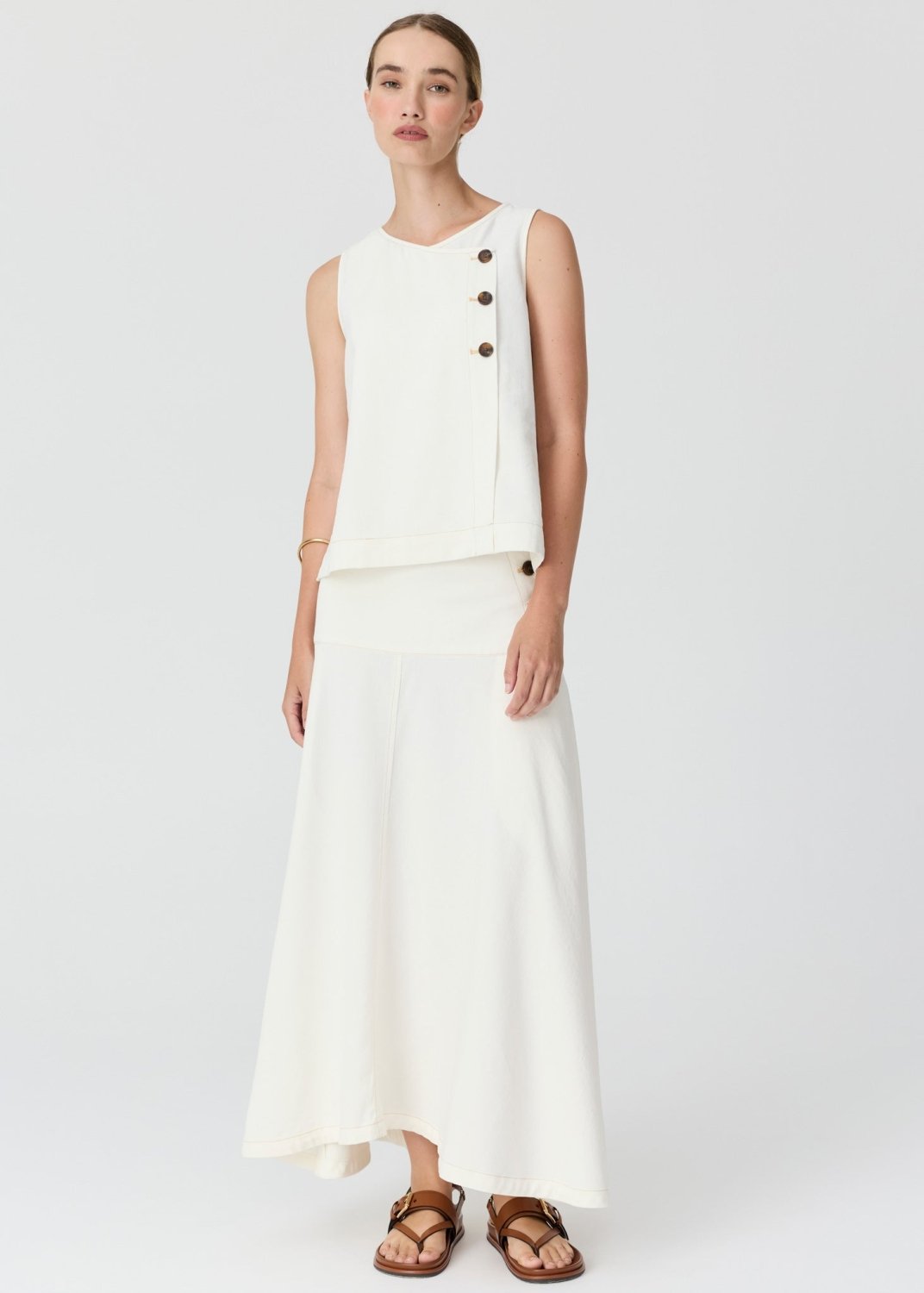 Anise Denim Skirt chalk POL