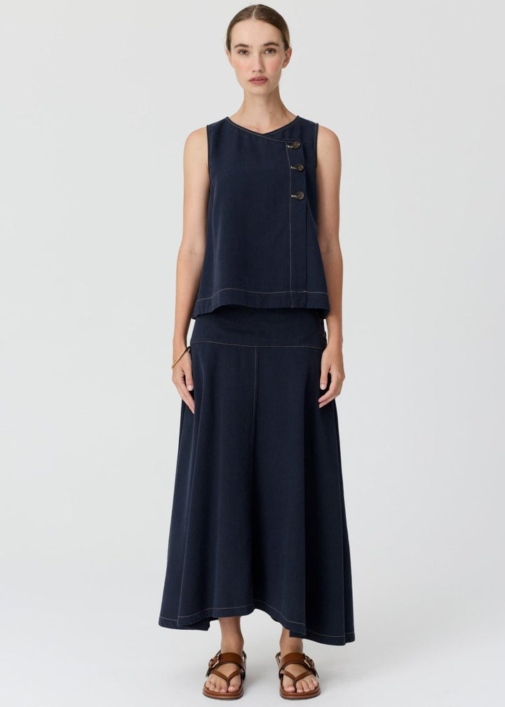 Anise Denim Skirt - Ink - Stanleyandstone