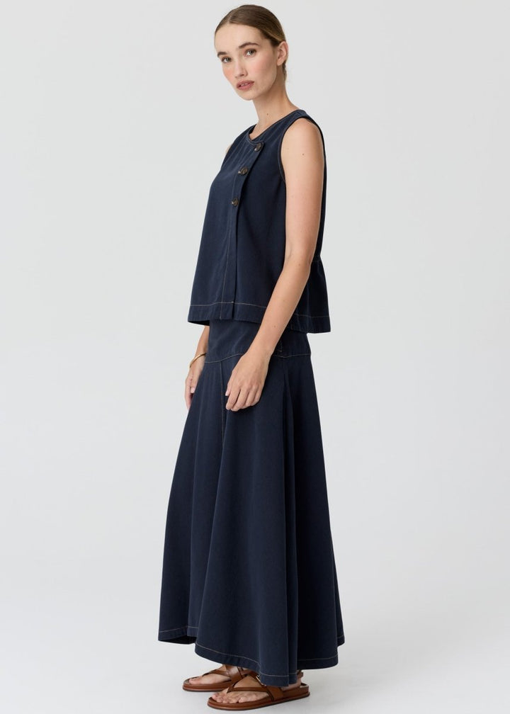 Anise Denim Skirt - Ink - Stanleyandstone