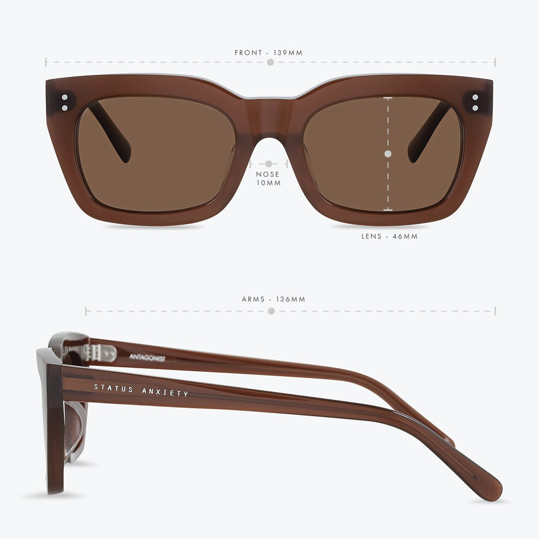 Antagonist Sunglasses - Brown Status Anxiety