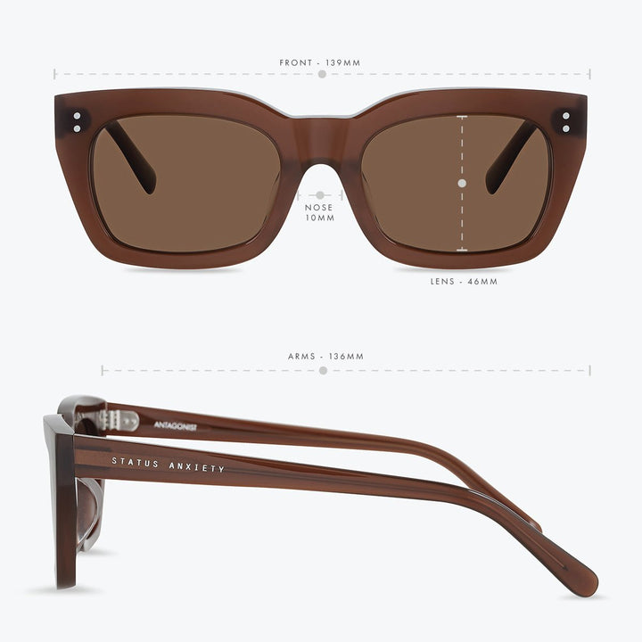 Antagonist Sunglasses - Brown Status Anxiety