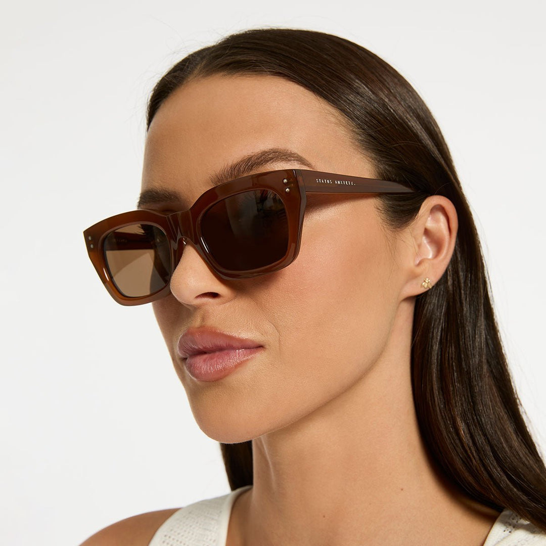 Antagonist Sunglasses - Brown Status Anxiety