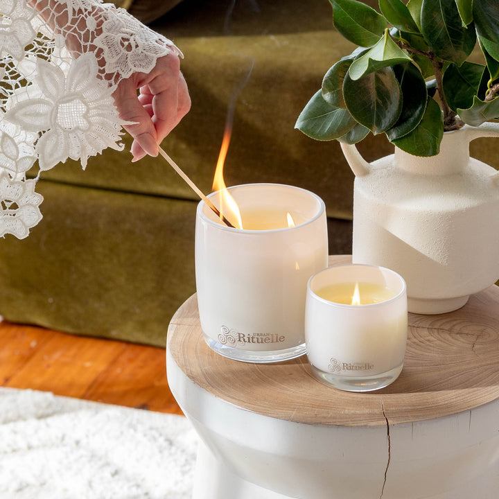 Lemongrass, Mandarin Zest, Tahitian Lime, Sandalwood Scented Soy Candle | 400gm Candle Urban Rituelle