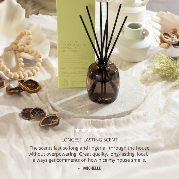 Wild Sage, Bitter Orange, Bergamot, Driftwood<br> Fragrance Diffuser Set | 220ml Urban Rituelle