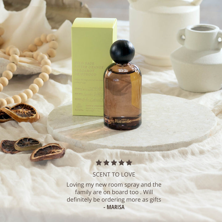 Wild Sage, Bitter Orange, Bergamot, Driftwood<br> Room & Linen Mist | 100ml Urban Rituelle