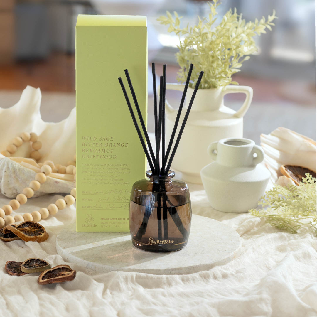 Wild Sage, Bitter Orange, Bergamot, Driftwood<br> Fragrance Diffuser Set | 220ml Urban Rituelle