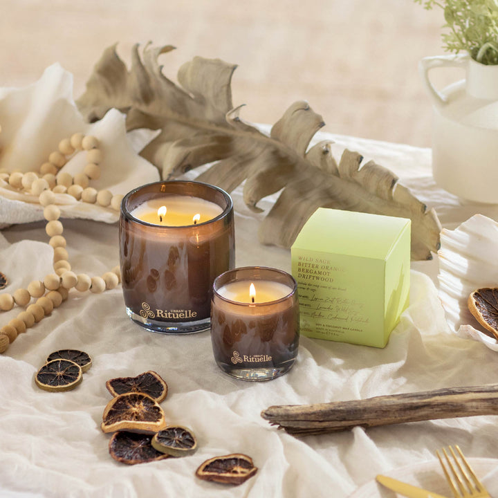 Wild Sage, Bitter Orange, Bergamot, Driftwood<br> Scented Soy Candle | 400gm Urban Rituelle