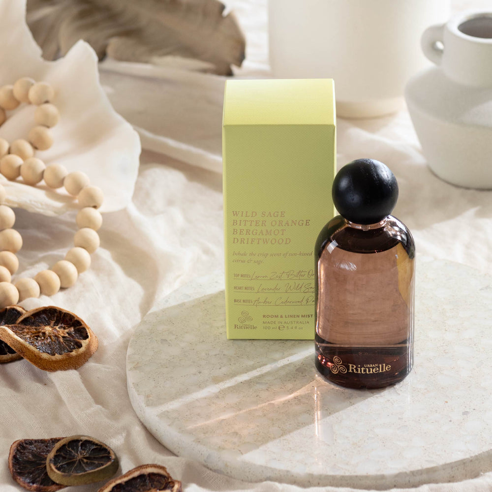 Wild Sage, Bitter Orange, Bergamot, Driftwood<br> Room & Linen Mist | 100ml Urban Rituelle