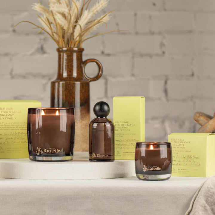 Wild Sage, Bitter Orange, Bergamot, Driftwood<br> Scented Soy Candle | 140gm Urban Rituelle