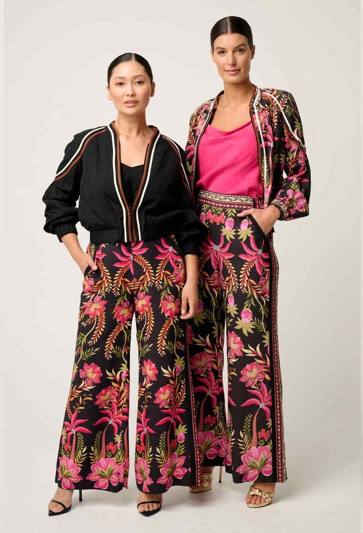 Arabella Reversible Viscose Jacket in Anthos Lótos/Black Jacket Once Was