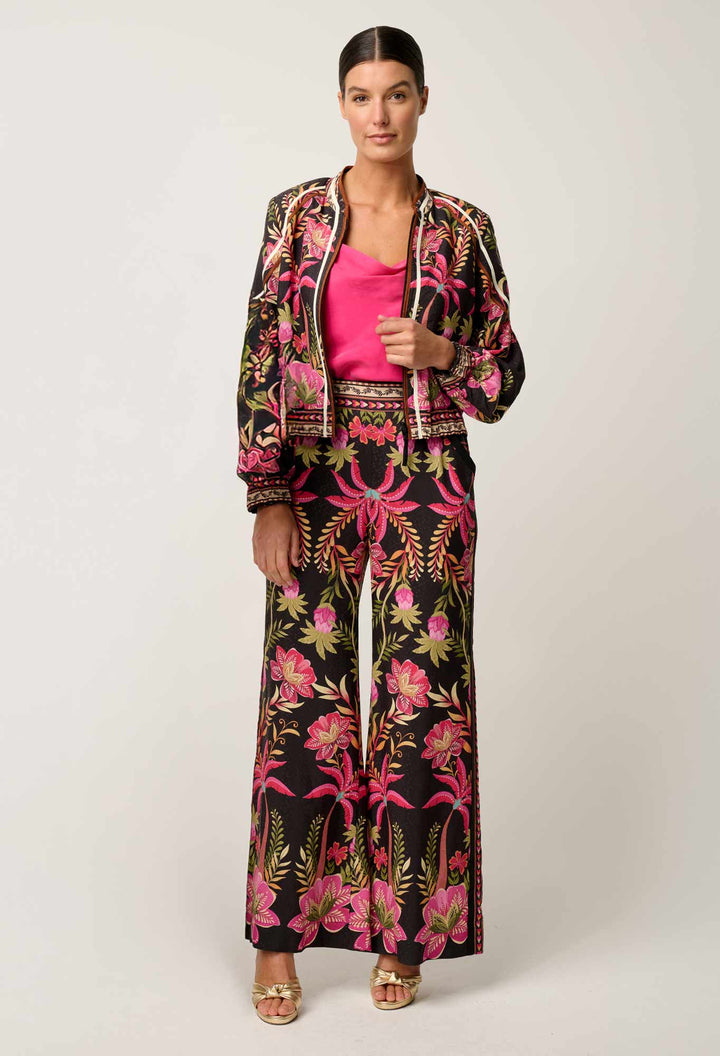 Arabella Reversible Viscose Jacket in Anthos Lótos/Black Jacket Once Was