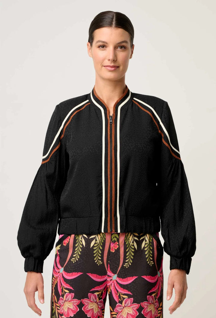 Arabella Reversible Viscose Jacket in Anthos Lótos/Black Jacket Once Was