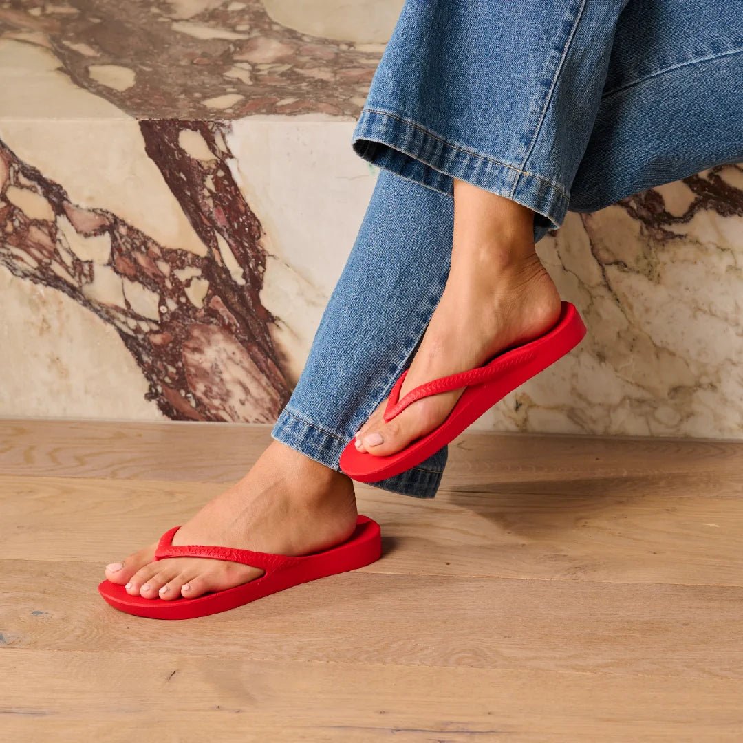 Arch Support Thongs - Classic - Chilli Red Archies