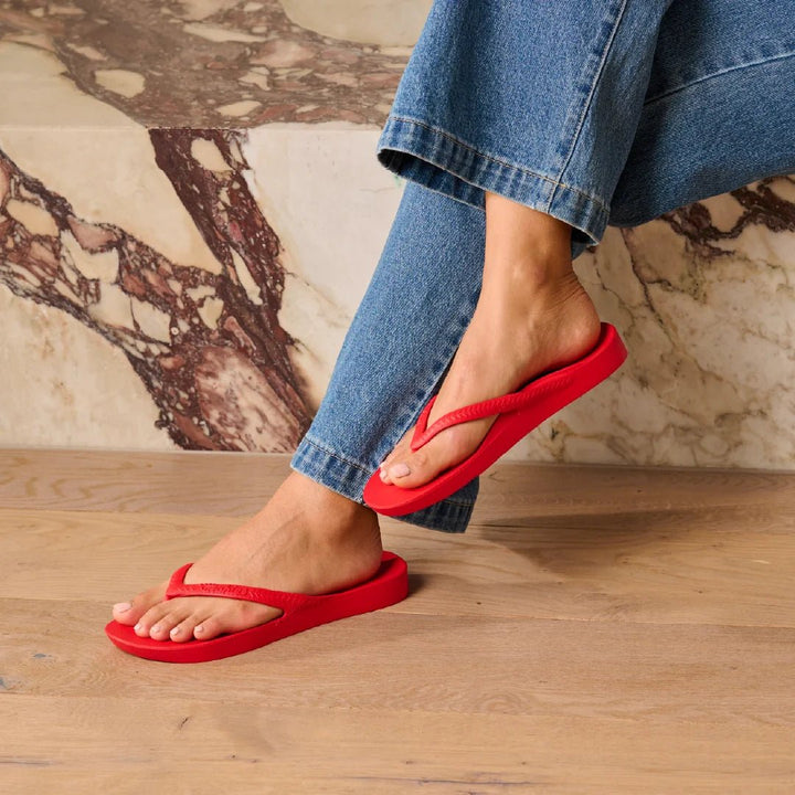 Arch Support Thongs - Classic - Chilli Red Archies