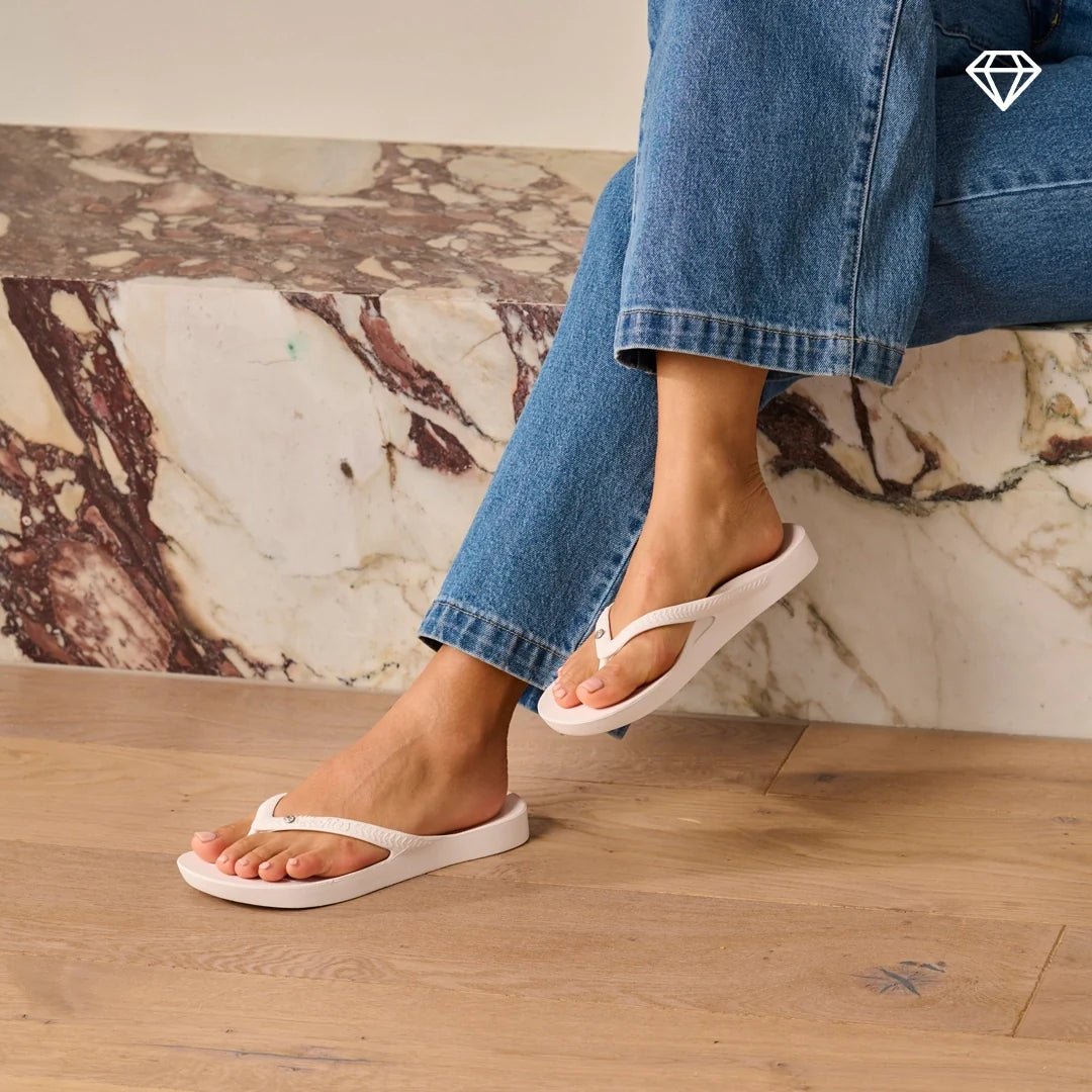 Arch Support Thongs - Classic - Crystal White thong Archies