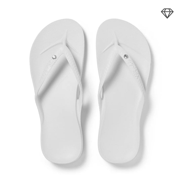 Arch Support Thongs - Classic - Crystal White thong Archies