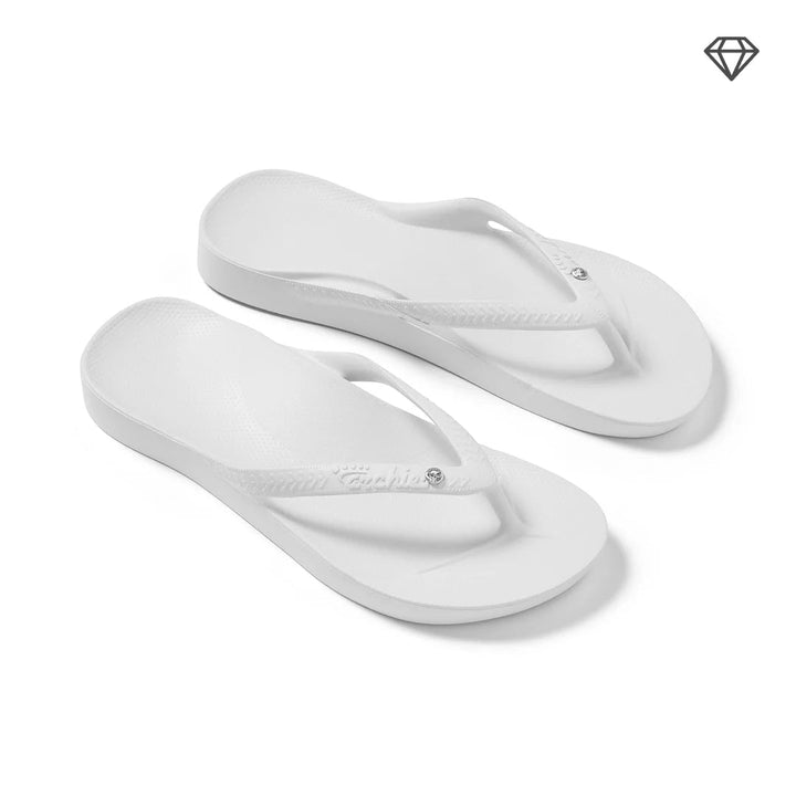 Arch Support Thongs - Classic - Crystal White thong Archies